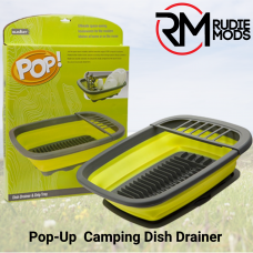 Summit Pop! Dish Drainer With Drip Tray Green / Grey - Ideal for Camping